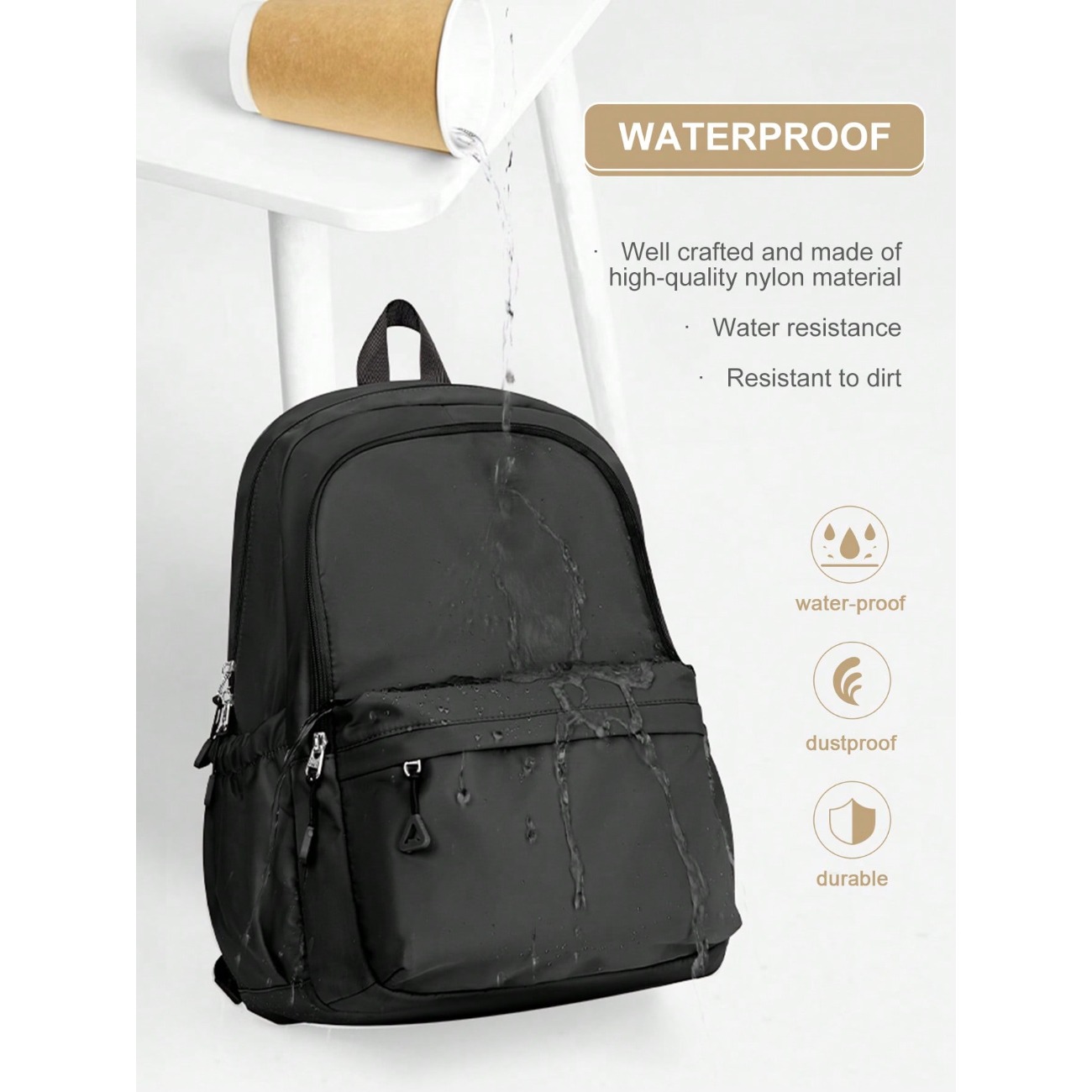 Laptop Backpack 15.6 - Mochila para estudiantes de secundaria y