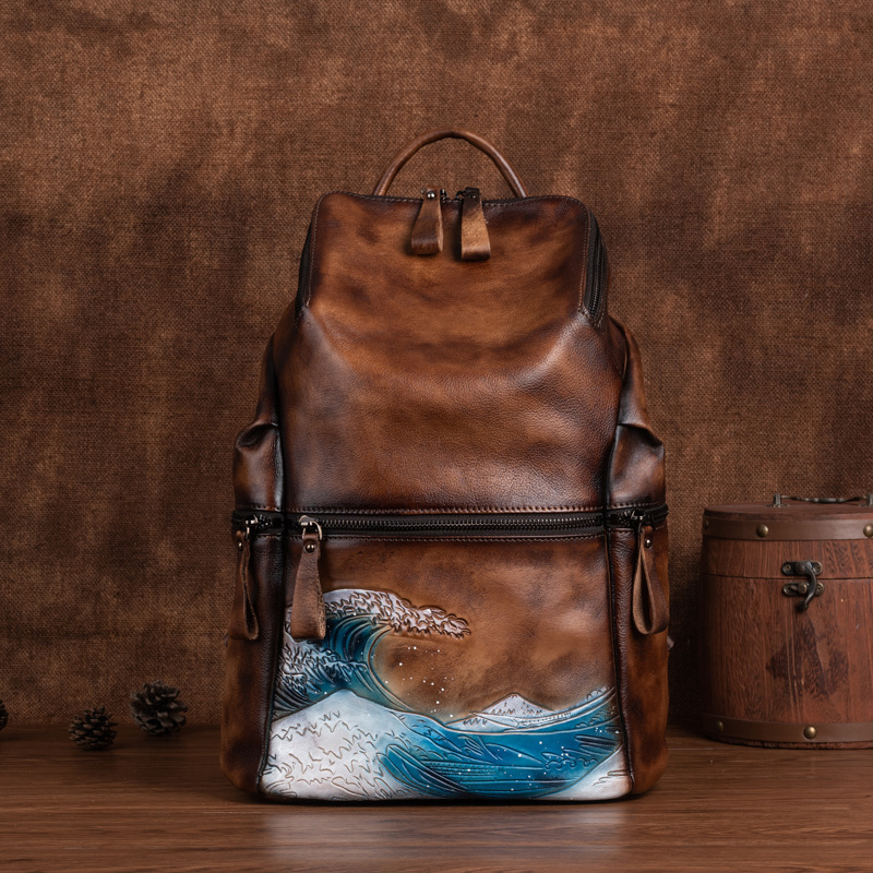Mochila Johnature de cuero gen - Leather Backpack Vintage reseña y precio