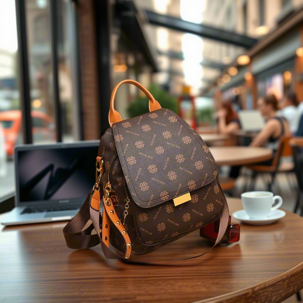 Mochila Retro Estampada para M - Leather Backpack Vintage reseña y precio