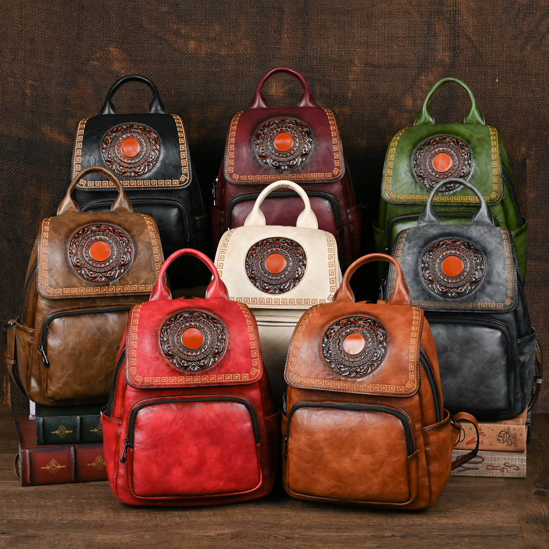 Johnature 2026 Nueva Mochila d - Leather Backpack Vintage reseña y precio