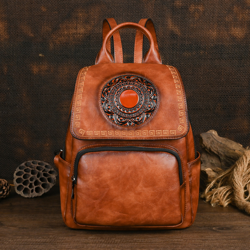 Johnature 2026 Nueva Mochila d - Leather Backpack Vintage reseña y precio